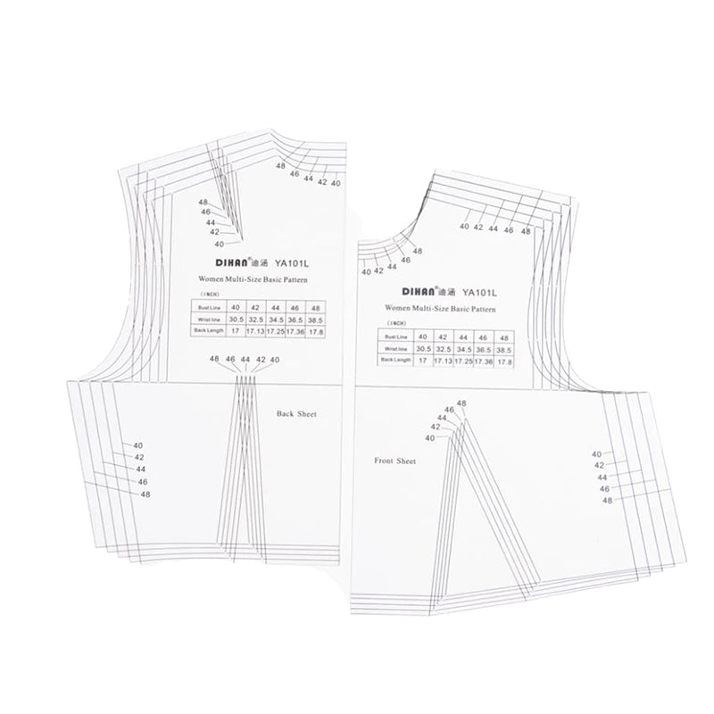 Clocore 1:1 Basic Inch Sewing Pattern L Size Fashion Women Prototype ...