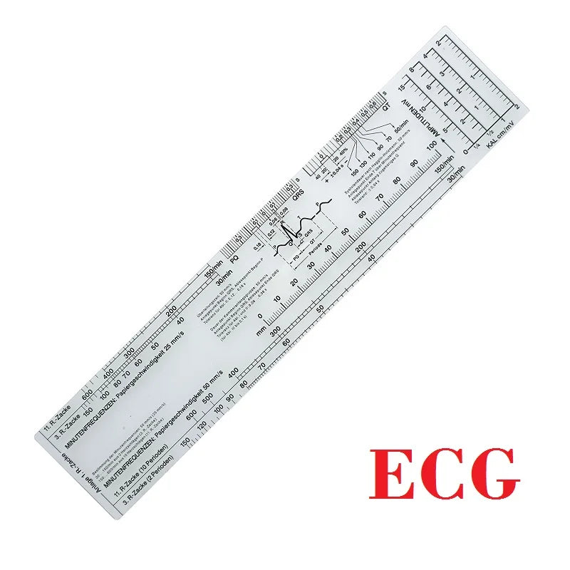 Electrocardiogram ECG Ruler Cardiogram Transparent Soft Heart Rate ...