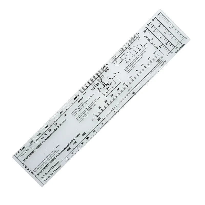 Electrocardiogram ECG Ruler Cardiogram Transparent Soft Heart Rate ...