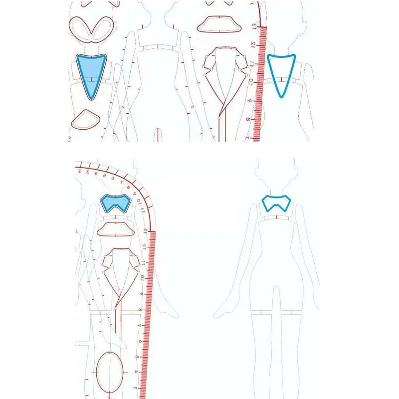 Fashion Designer Ruler Template Girls' Clothing Design Measurements C ...