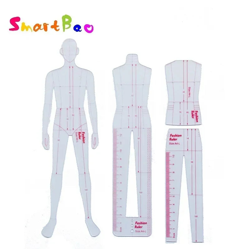 Man Fashion Design Template Male Fashion Illustration Rulers Durable ...