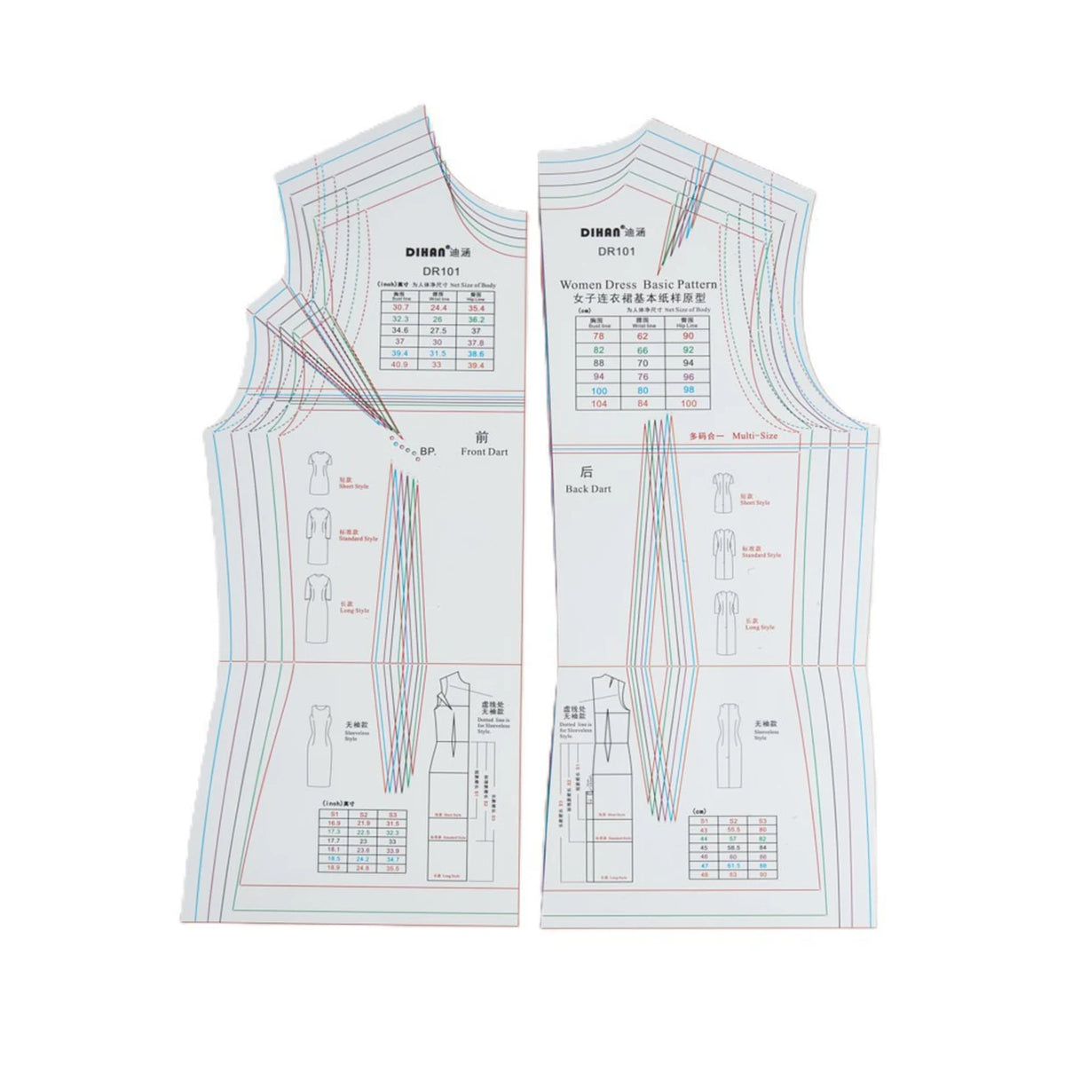Clocore Multi-Size Dress Sewing Pattern Template | Basic Dress ...