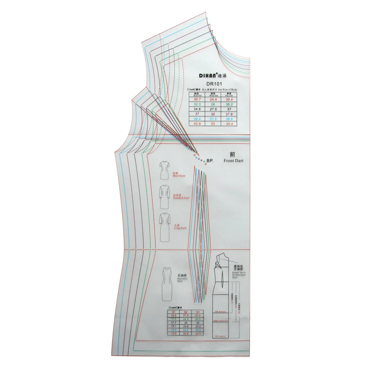Clocore Multi-Size Dress Sewing Pattern Template | Basic Dress ...