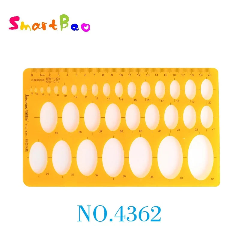 Plastic Drawing Template Ruler Kit Building Geometric Drawing Ruler for ...