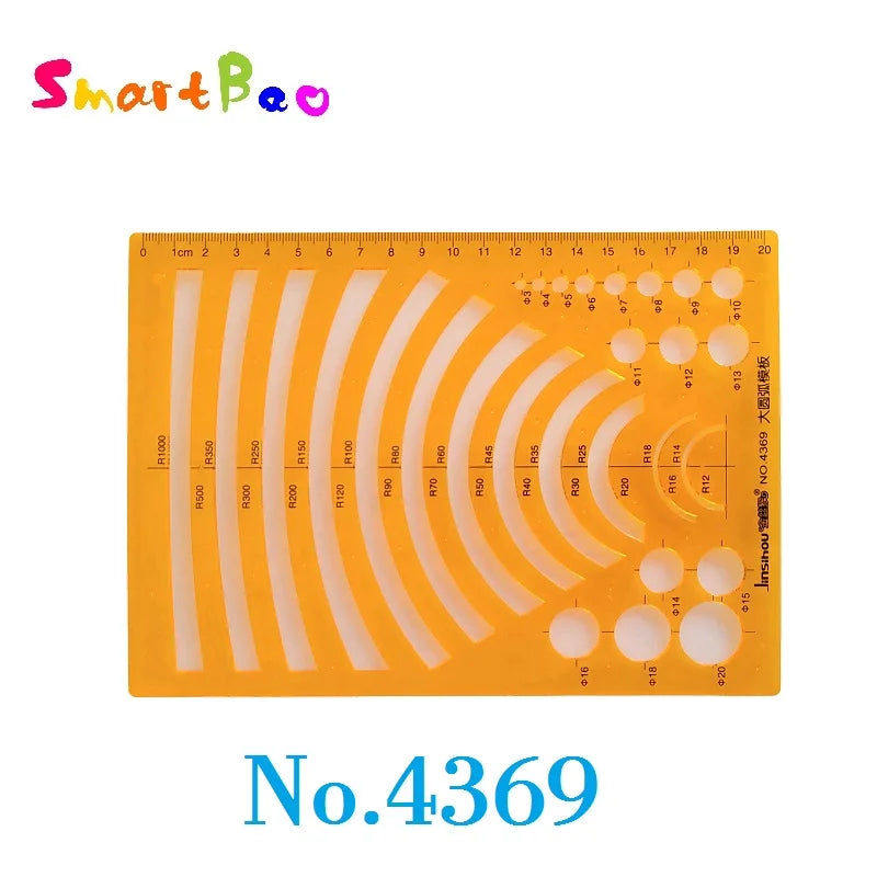 Plastic Drawing Template Ruler Kit Building Geometric Drawing Ruler for ...