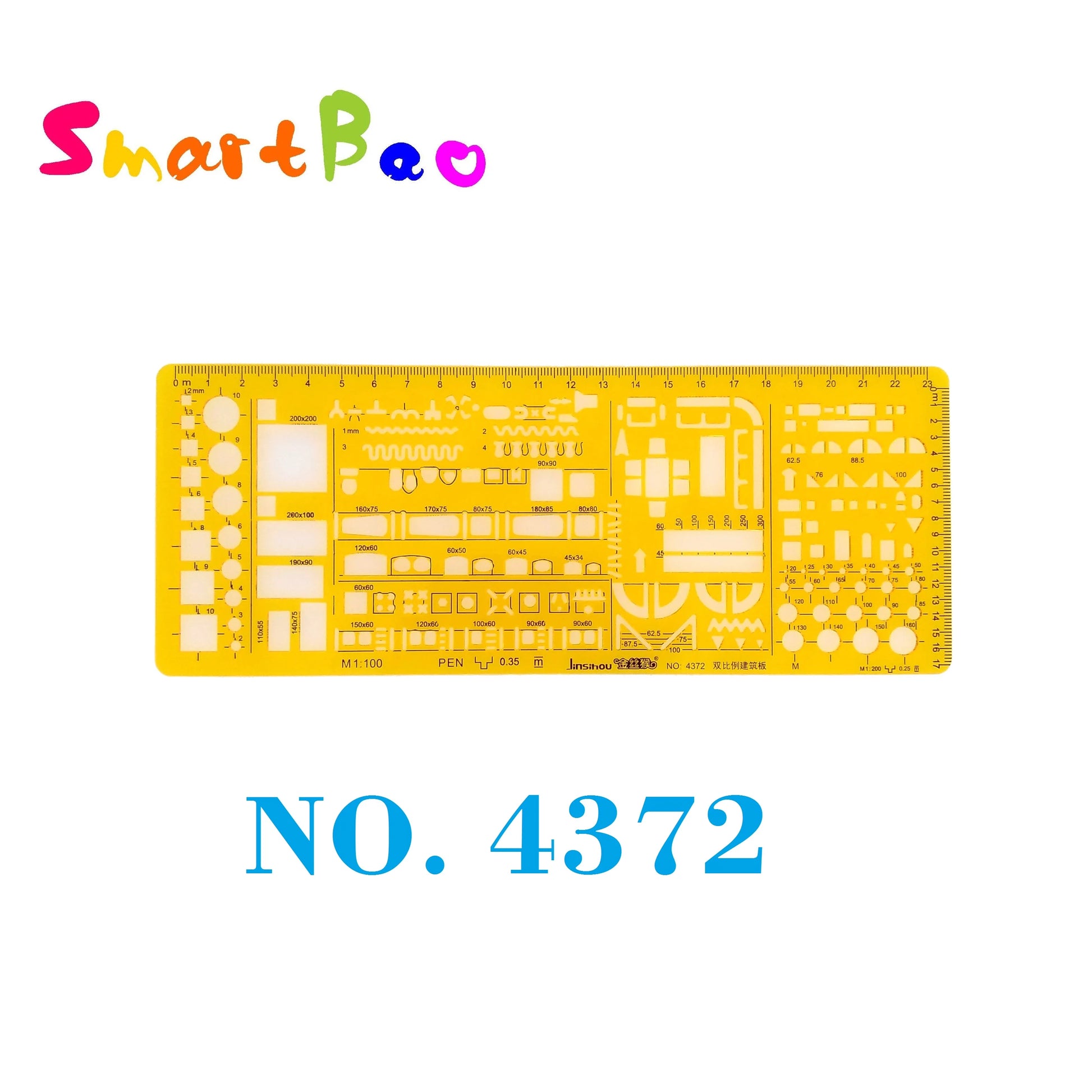 Plastic Drawing Template Ruler Kit Building Geometric Drawing Ruler for ...