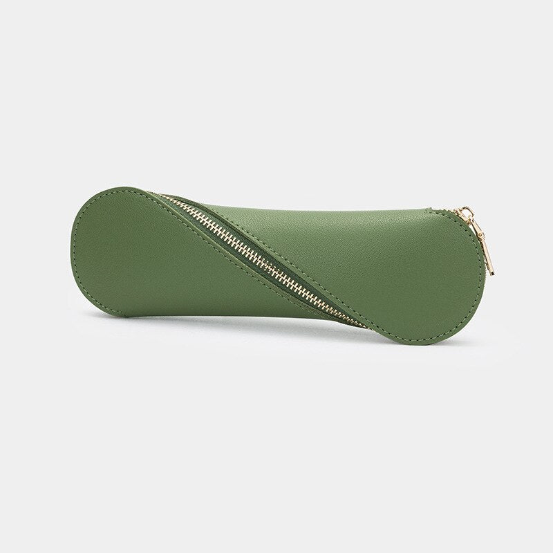 Luxe Standing Pencil Pouch - Metallic Seafoam Green – Good Juju Ink